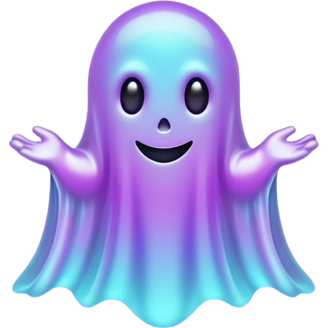 glitter purple and cian ghost glory emoji