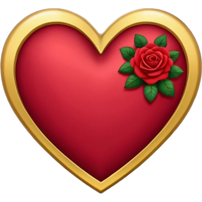 heart with a dark rose and gold emoji