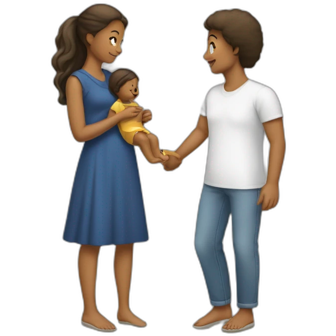 Femme qui porte un enfant emoji