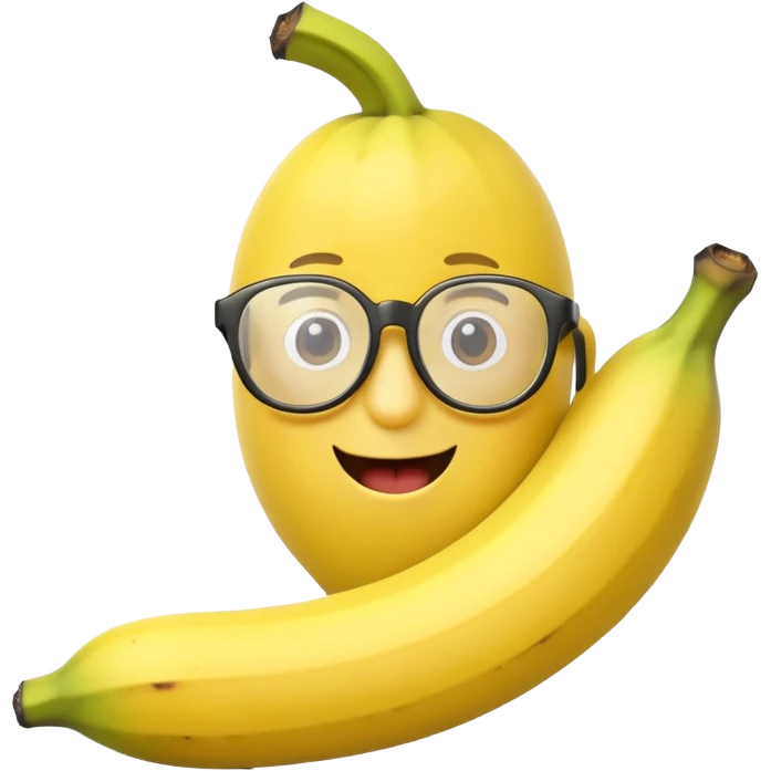 banana with glasses emoji