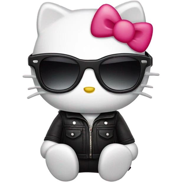 hello kitty wearing shades emoji