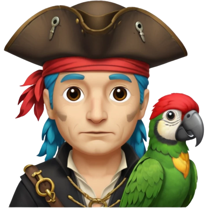 pirate and parrot emoji