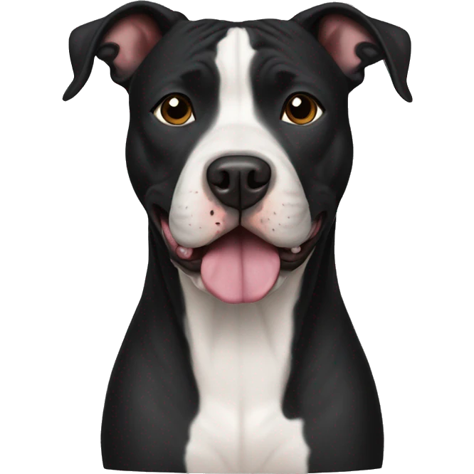 Black staffordshire pitbull  emoji