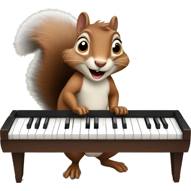 Squirrel play piano  emoji