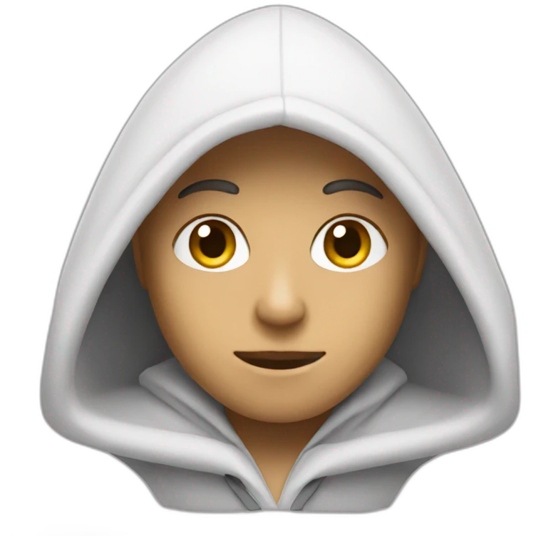 White pointy hood emoji