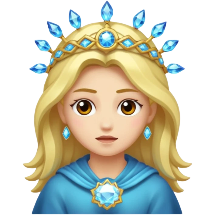mystic character nodding with crystal halo emoji