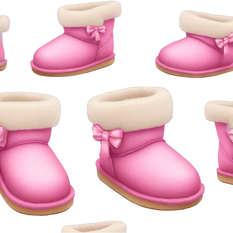 Pink Ugg slippers with bows  emoji