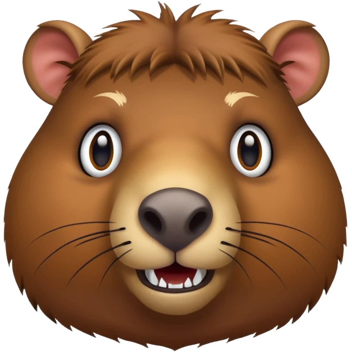 crazy capybara with wild eyes emoji