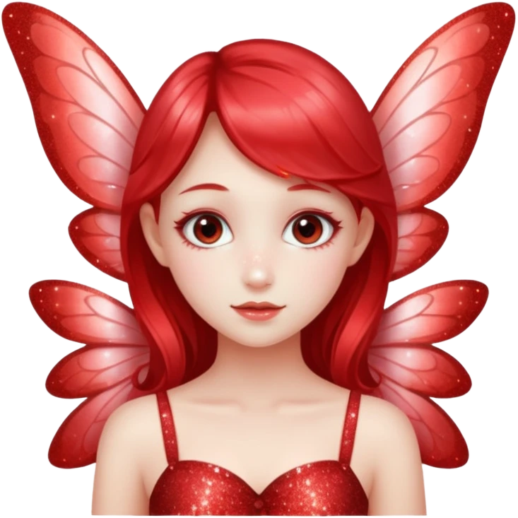 red glitter fairy emoji
