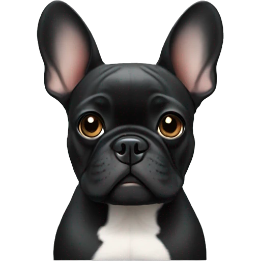 Black French bulldog emoji