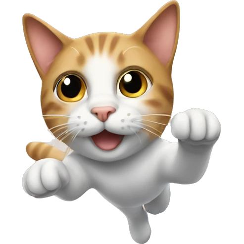 Cat flying in the sky  emoji