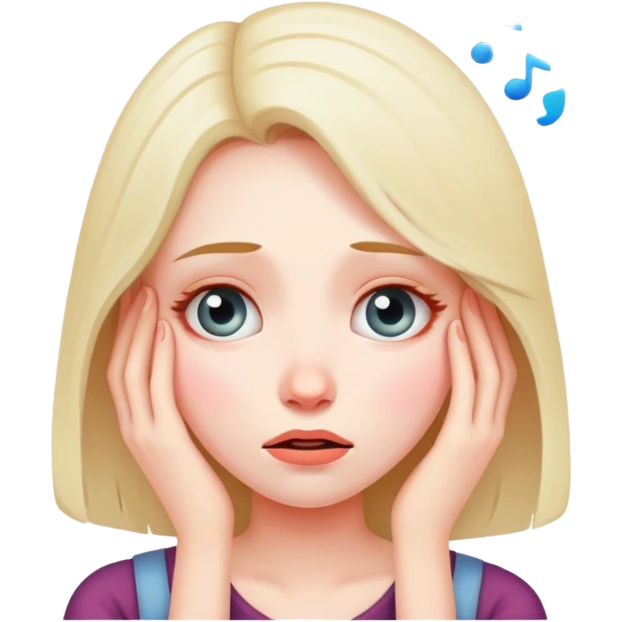 a girl feeling dizzy emoji
