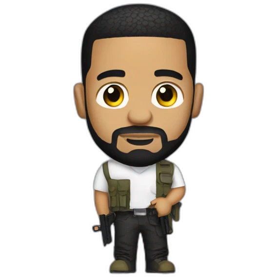 Drake with a glock emoji