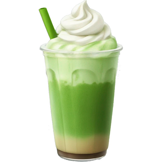 Iced matcha latte emoji