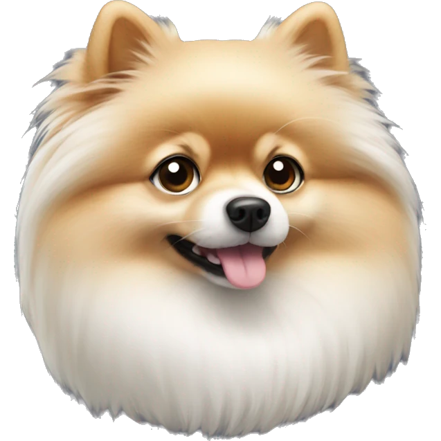 pomerian dog white emoji