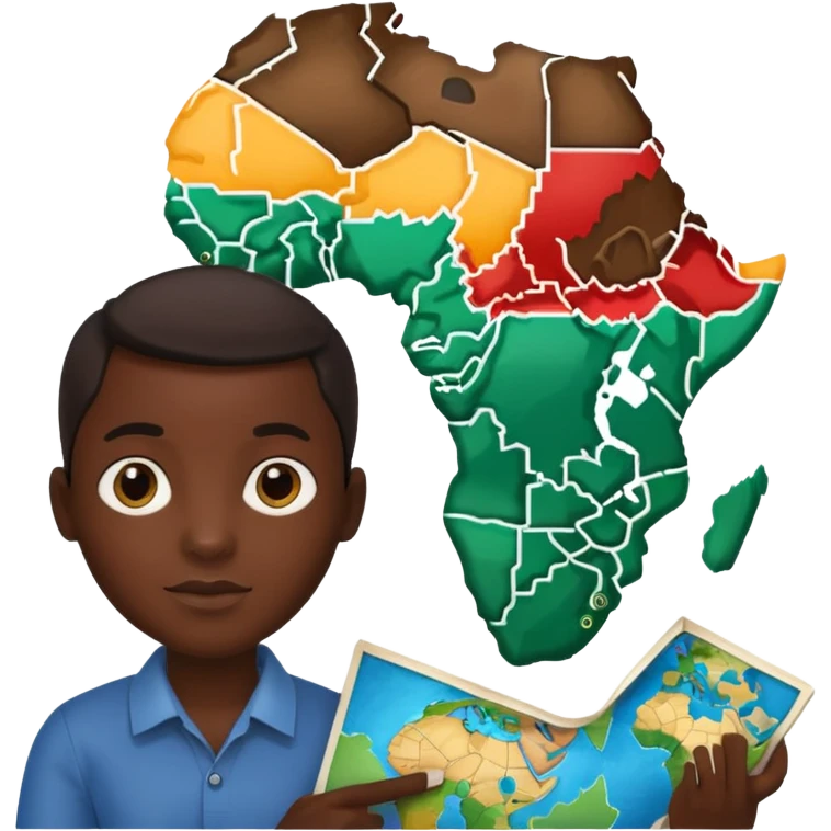 Africa holds in black hands emoji