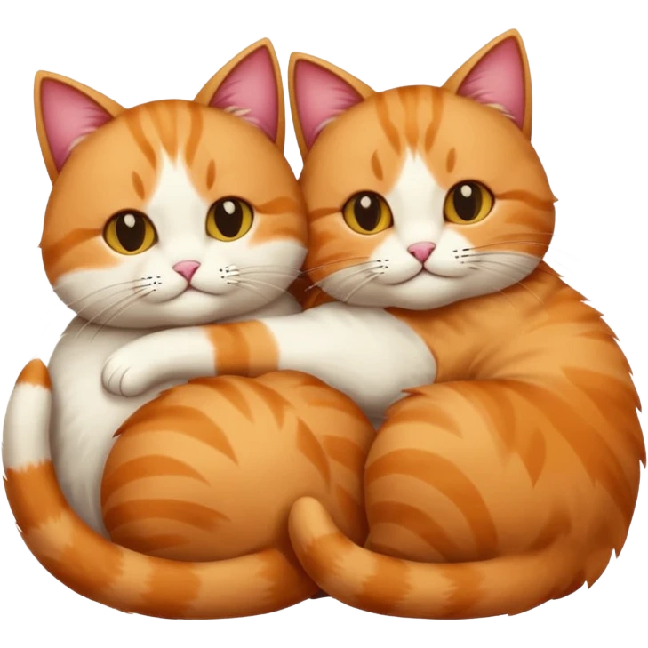 6 cats snuggling emoji