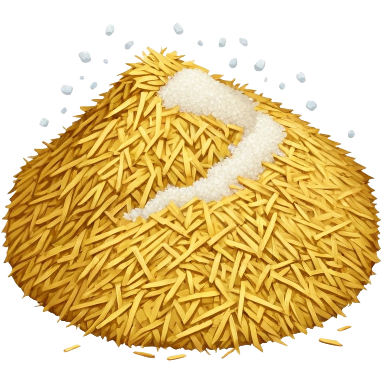 Straw and pile of salt  emoji