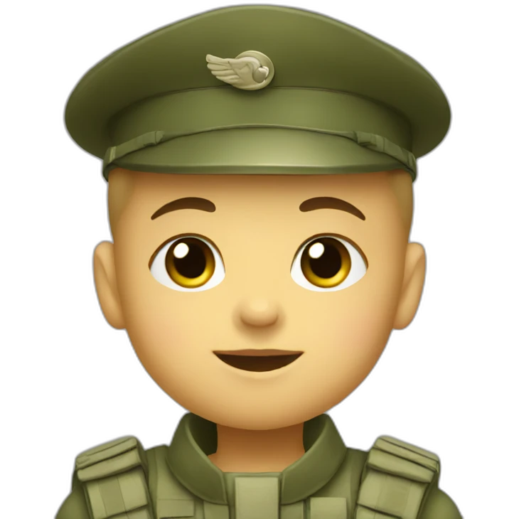 A baby soldier emoji