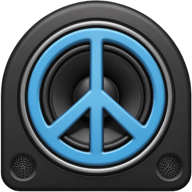 Black speaker peace sign on it emoji