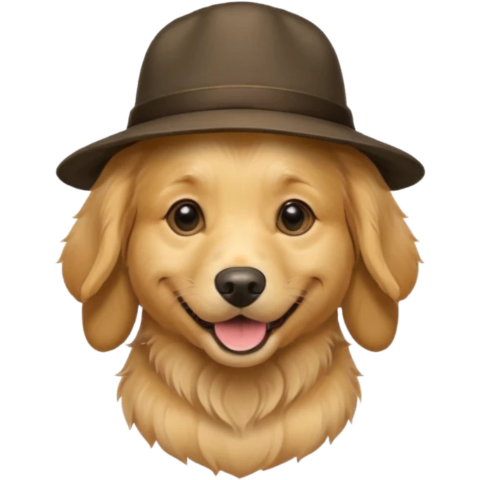 Dog wearing hat emoji