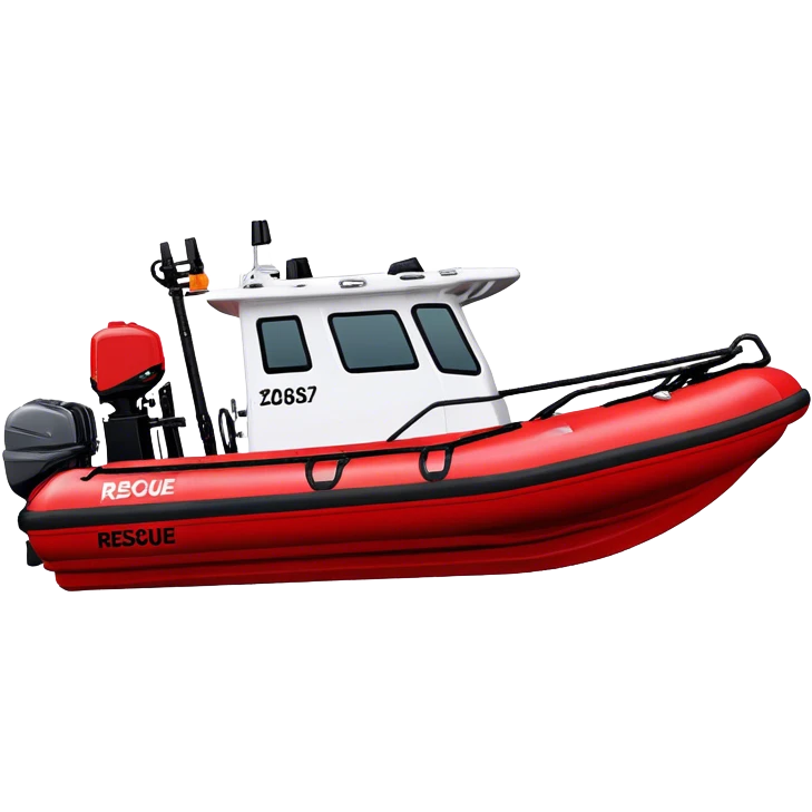 Rescue Boat - Zodiac Pro 850 (Model Year: 2022) (Iconic colour: Red and black) emoji