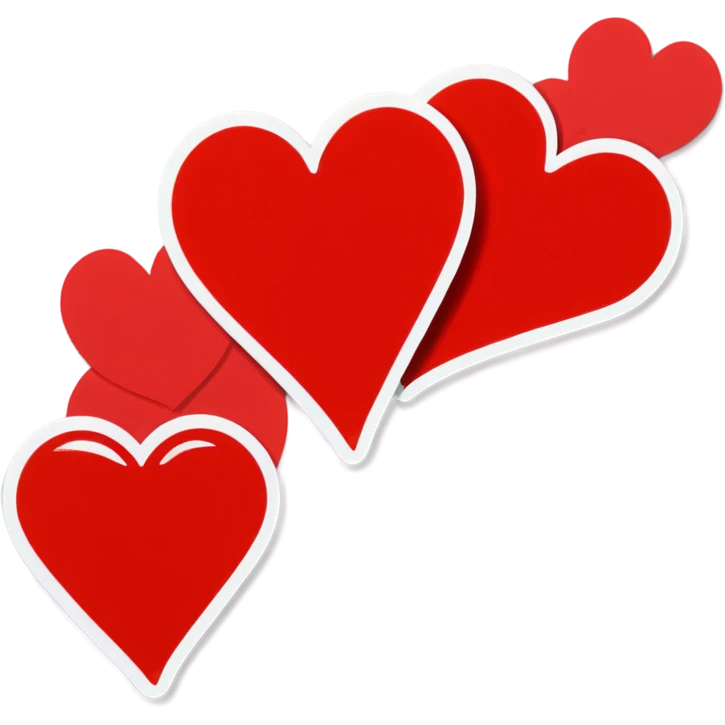 3 little red hearts emoji