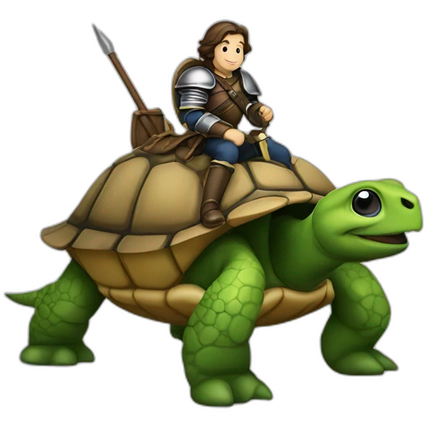 Chevalier sur tortue emoji