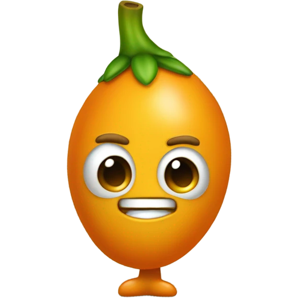 Kumquat with legs emoji