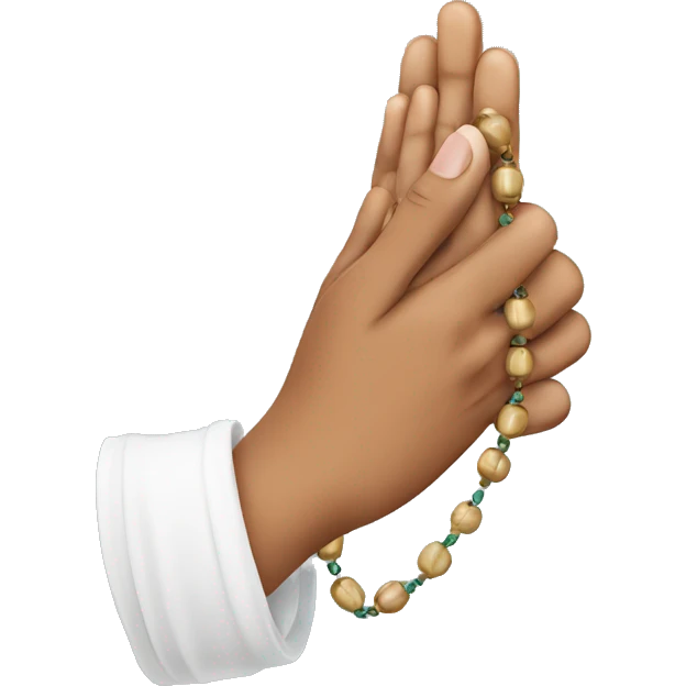 hand praying with rosary emoji