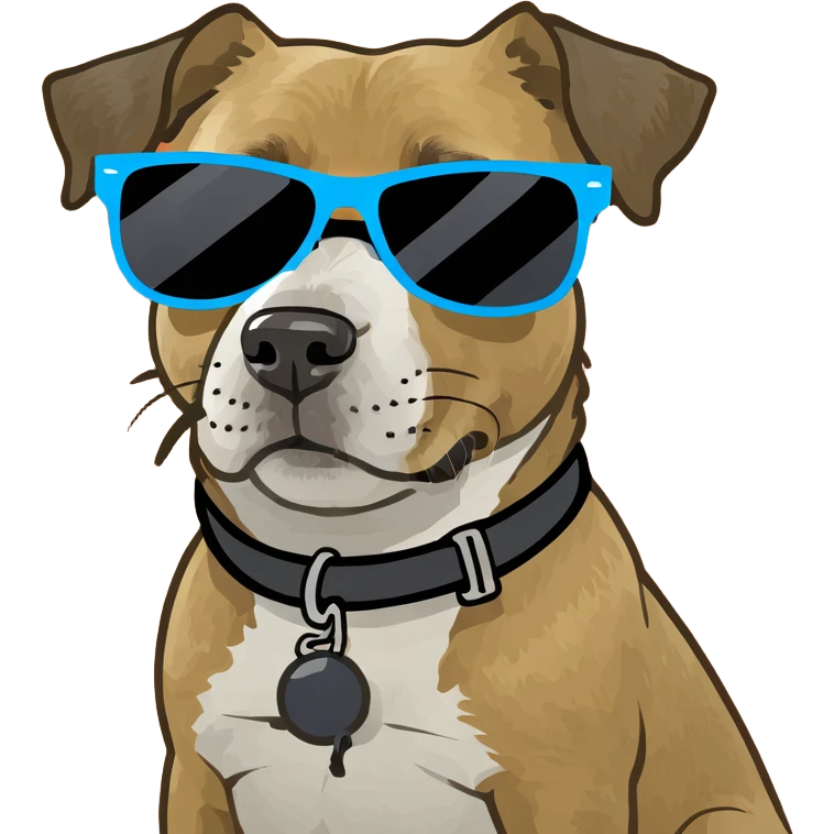 Dog with sunglasses emoji