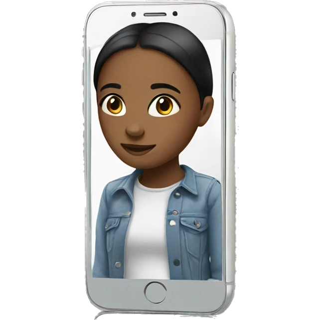 Iphone girl in mirror emoji