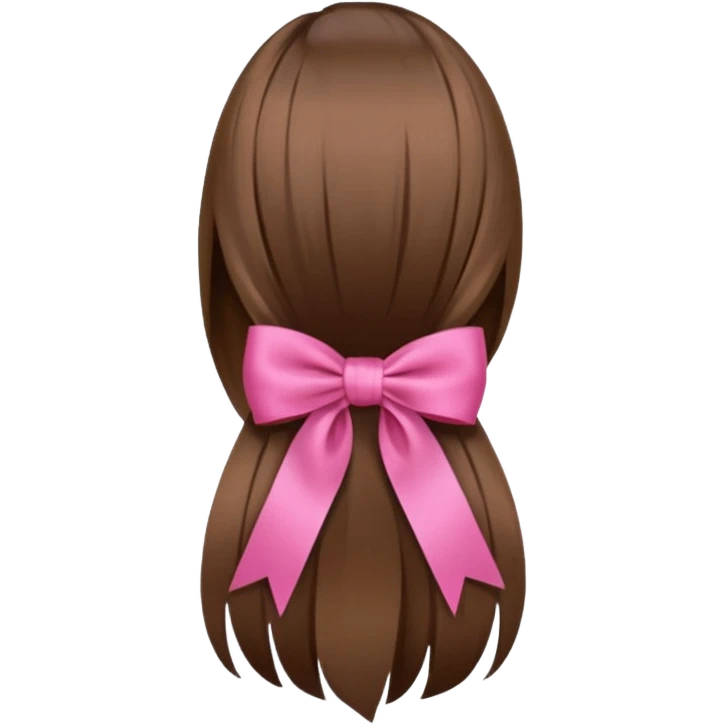 hair from behind with a bow emoji