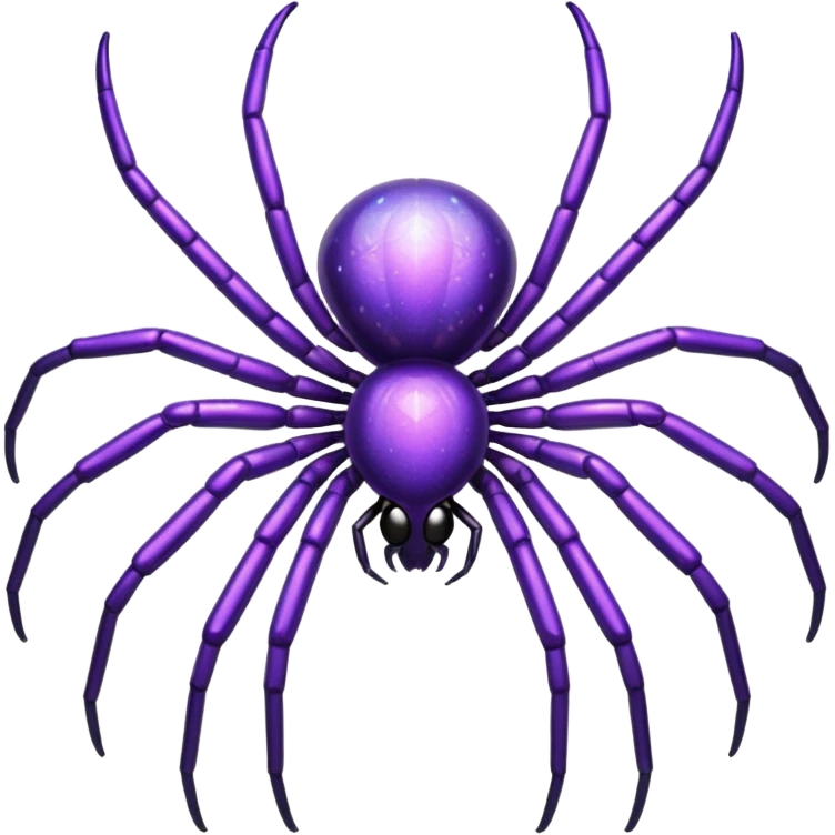 glitter purple and spider emoji