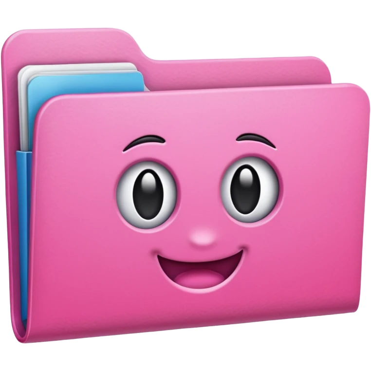 simple pink folder emoji