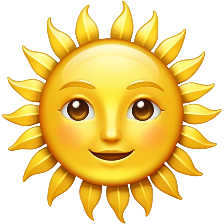 Gold sun emoji