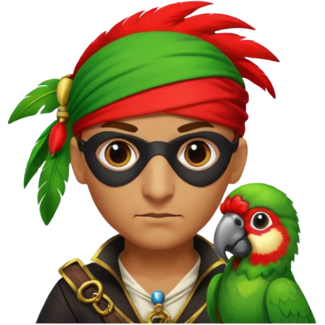 pirate and parrot emoji