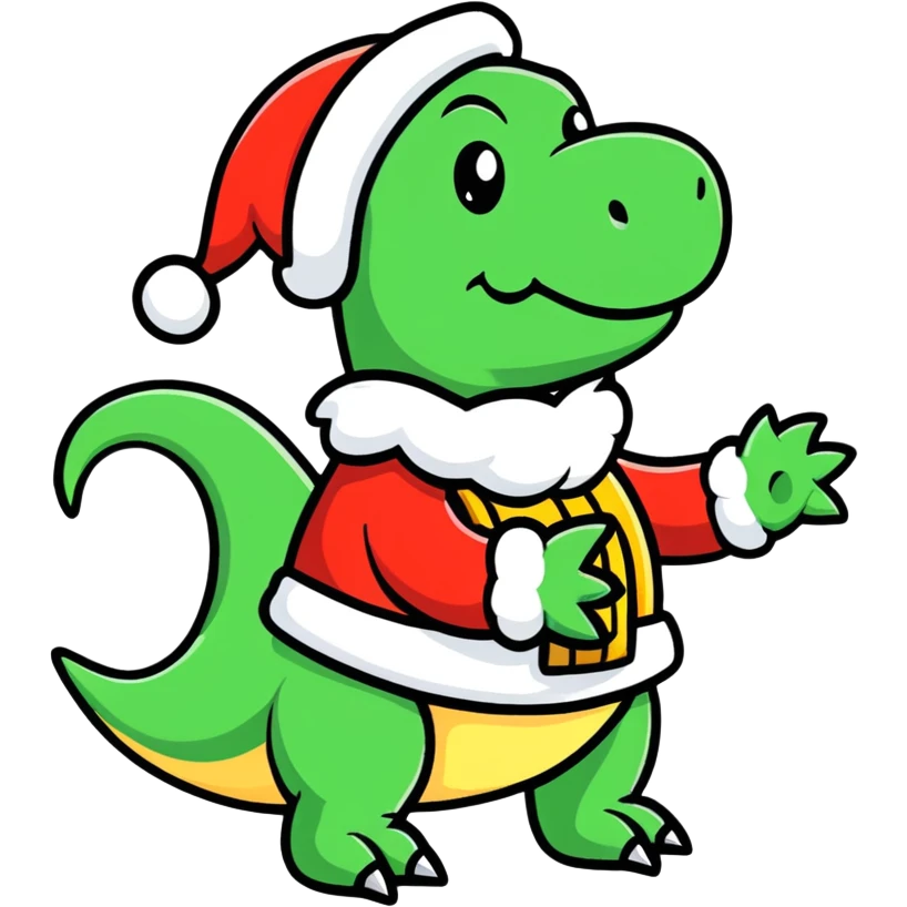 Santa Dino  emoji