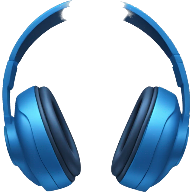 headphones that are blue emoji