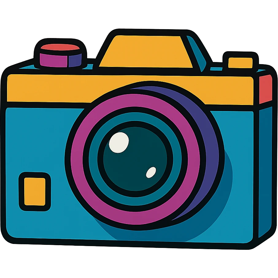 camera, vibrant toon style emoji