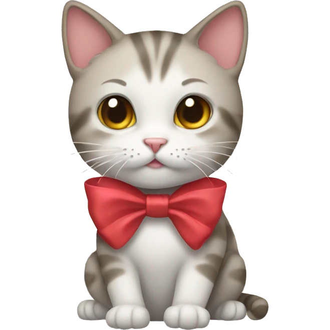 Cat with a bow emoji