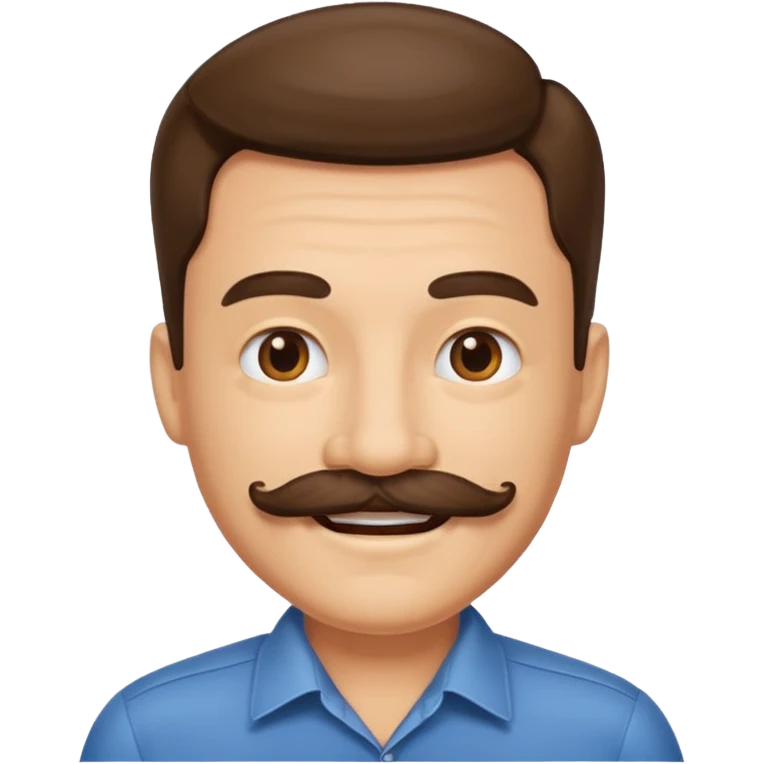 with a mustache emoji