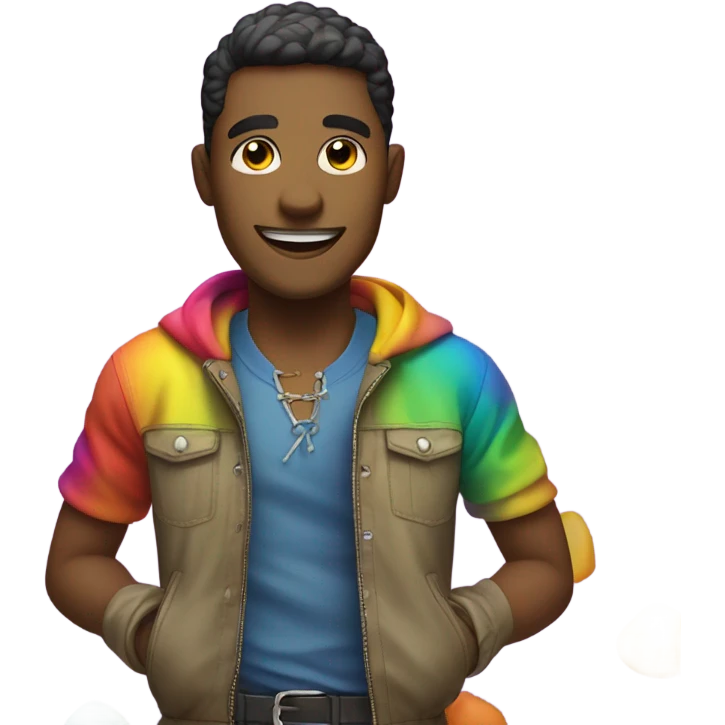 Closeted male admits he’s fun and raonbow emoji