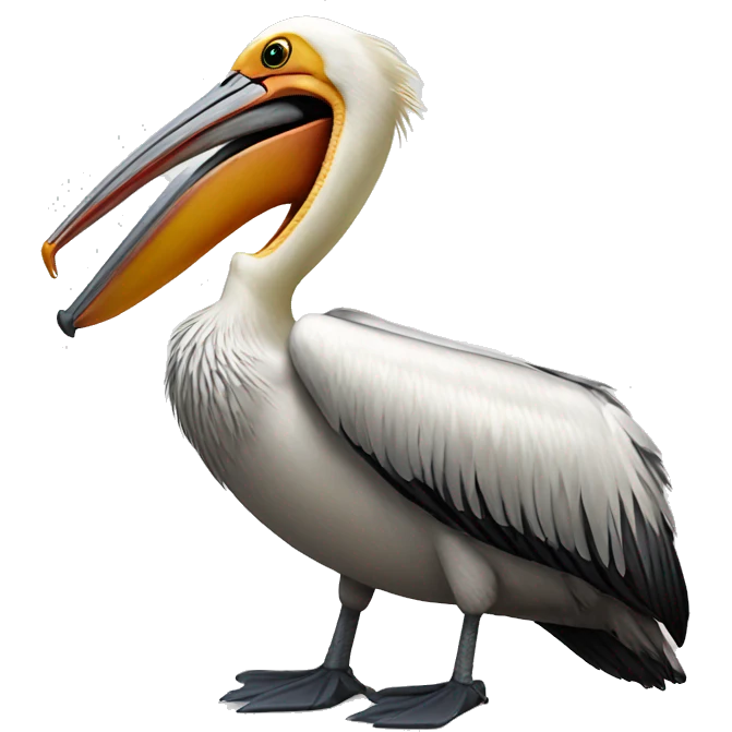 Mind-blown pelican emoji