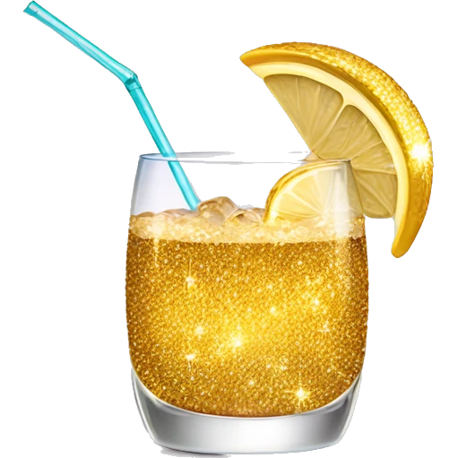 A glamorous, glittering, and luxurious cocktail. emoji