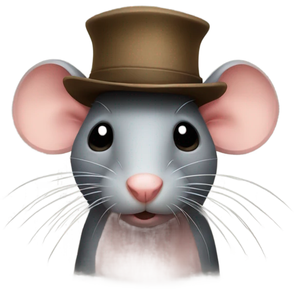 Rat with a hat  emoji