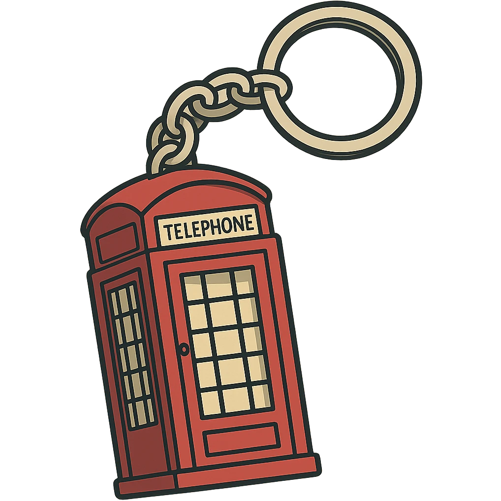 London red phone box keyring emoji