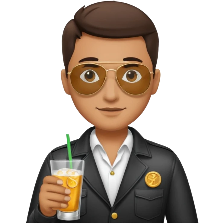 Bartender making money wearing aviators emoji