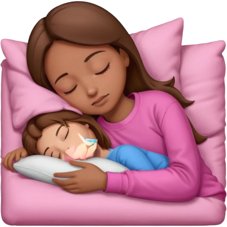 sleeping pink sweatshirt brown hair Sleeping emoji