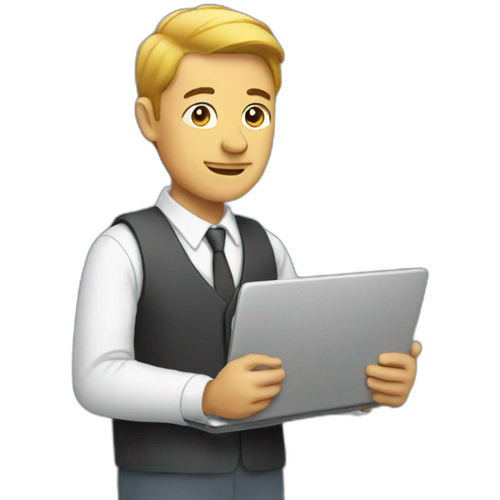 man holding laptop emoji